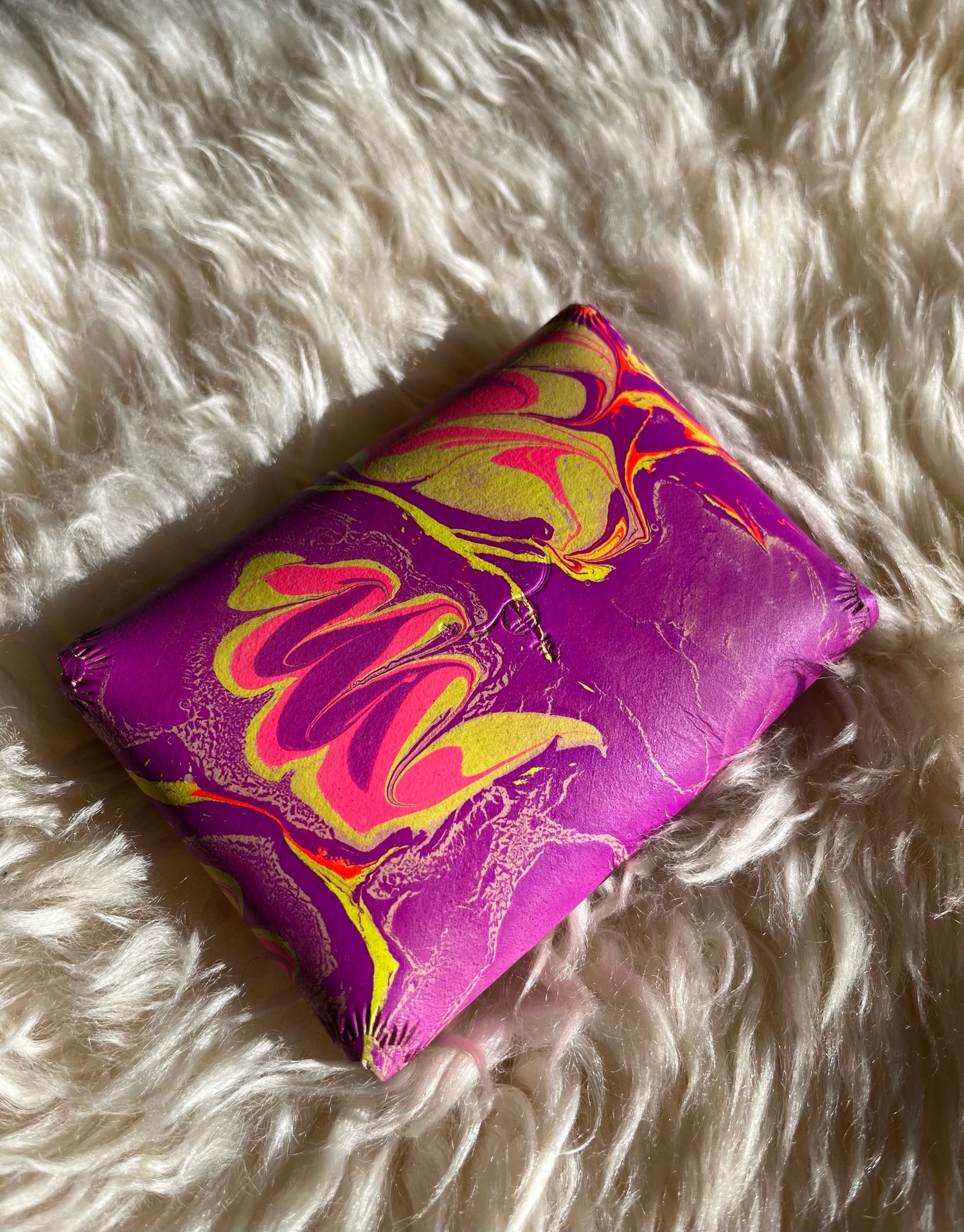 Image of Neon Purple/Yellow “No Stitch” Card Wallet