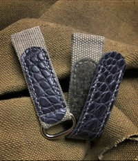 Image 4 of Grey Alligator and Canvas Velcro Strap