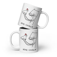 Image 2 of mine chicken White glossy mug 