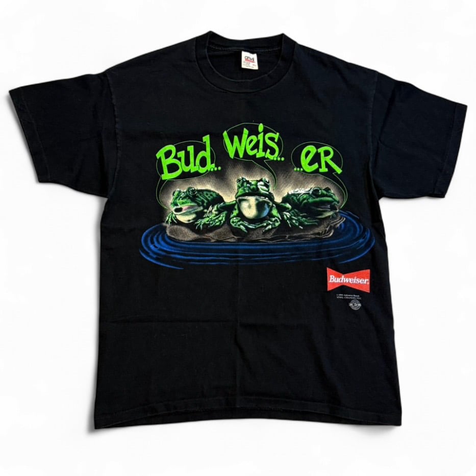 Image of 1990s Budweiser Beer Frogs Graphic Tee (XL)