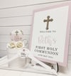 Communion/Confirmation Sign/Stand & Cake Topper & Hanger Tag