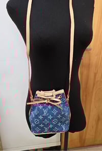 Image 3 of Denim Mini Bucket Crossbody 