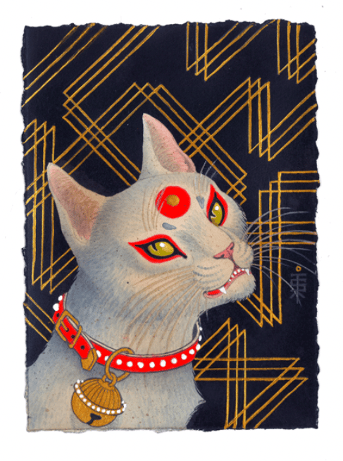 Image of BLACK CAT WHITE CAT print set