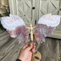 Image 1 of Pink & Purple Amethyst Butterfly Wings C 🪽