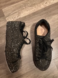 Rhinestone distressed sneakers 