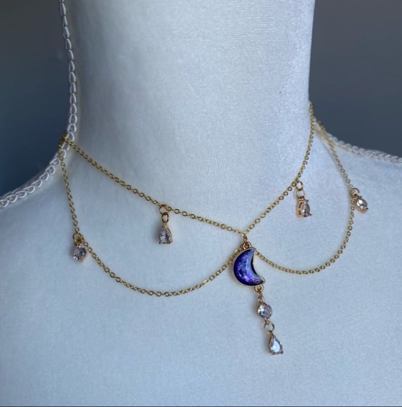 Image of Blue Moon Choker Necklace 🌙🦋