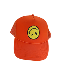 Big face orange trucker hat 