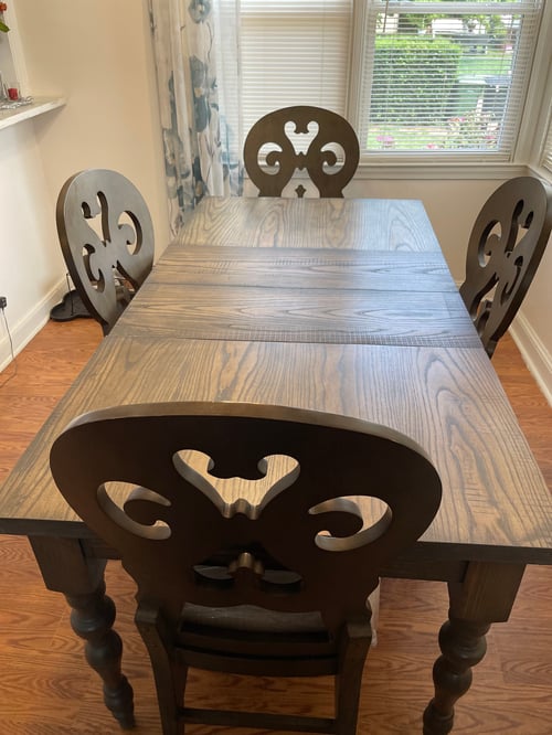 Image of Farmhouse style dining table