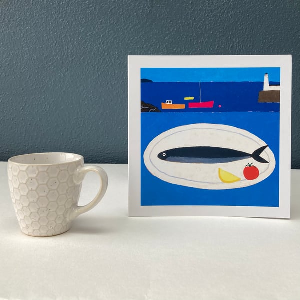 Image of Fish Supper and Lighthouse card