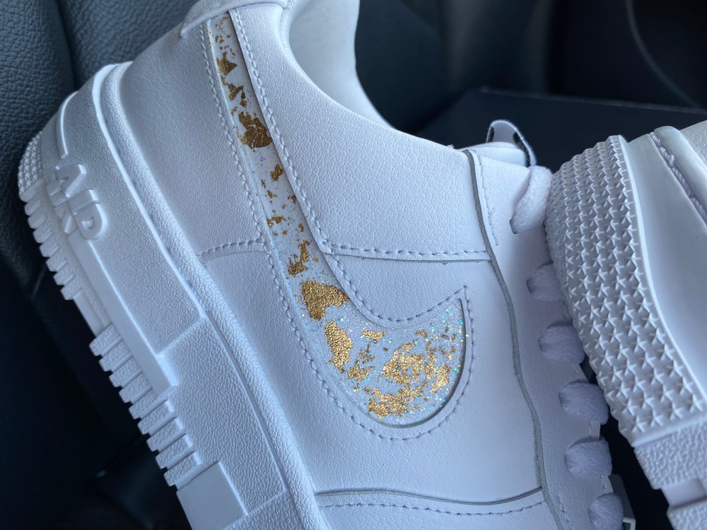 Image of Nike Air Force 1 Pixel x KylieBoon “Gold Leaf” 