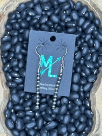 Image 2 of 3mm Sterling Silver Pearl Dangles
