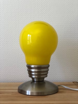 Lampe Ampoule Jaune Citron en verre 