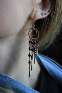 Image 3 of Copper + Black Onyx Moon Chandeliers