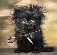 Image 1 of “Baby Edaward ScissorsPaws" Original painting