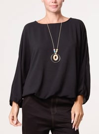Image 8 of OLIVIA - BATWING NECKLACE BLOUSE