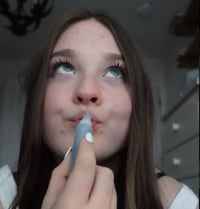 Image 2 of *BLINGALISCOUS Gloss Keychain* “That’s SO Emma!” Light Blue Strawberry Scented Gloss!