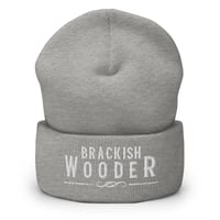 Image 9 of Brackish Wooder – Embroidered Cuffed Beanie (White Logo)