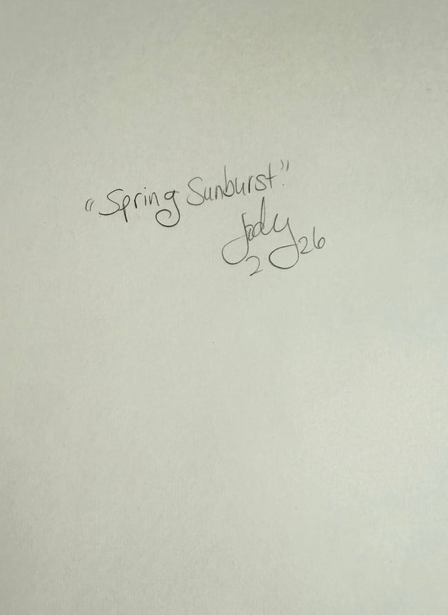 Spring sunburst. Original 9x12 paper painting.