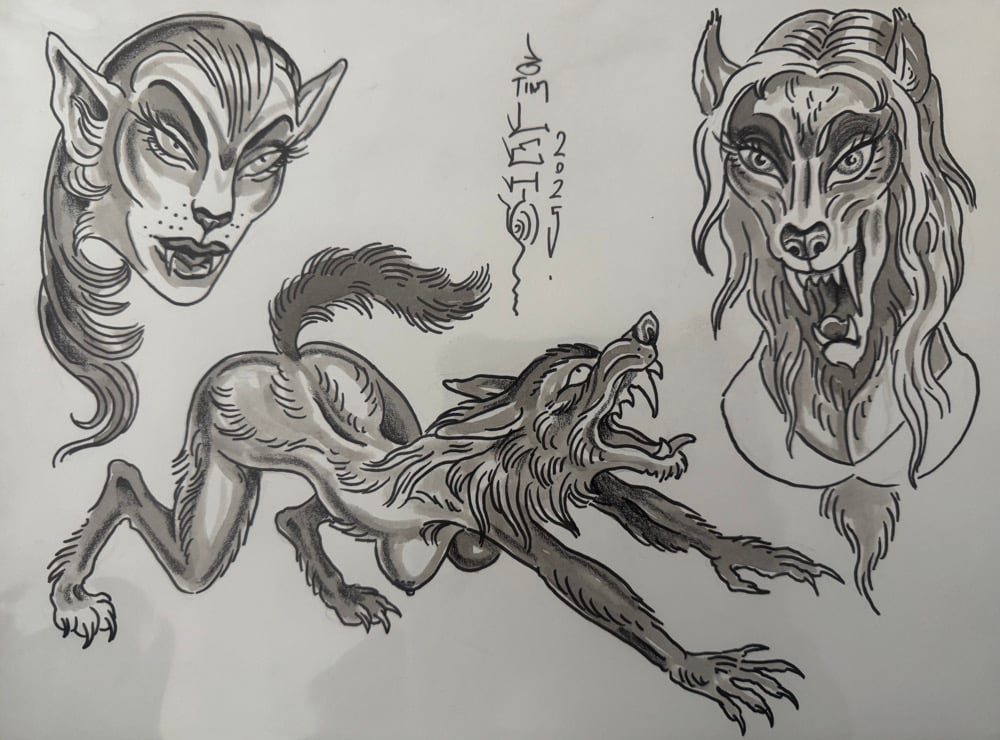 Image of Tim Lehi “Reapers & Wolves #160” Original Art