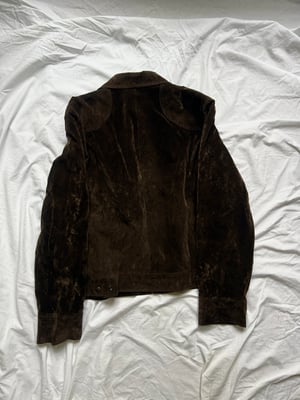 Agnes B. Suede Leather Jacket from 90's - Size 52