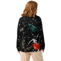 Image 1 of FREE SHIP - Mantis Queen Starry Night - Women’s Long Sleeve Pajama Top - Button Down Shirt 