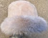 Champagne Fluffy Fur Bucket Hat