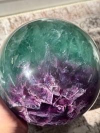 Image 13 of XXL 20LB RAINBOW FLUORITE SPHERE -CHINA- A