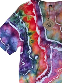 Image 4 of M Adult Combed Cotton Tee in Tropical Geode Ice Dye