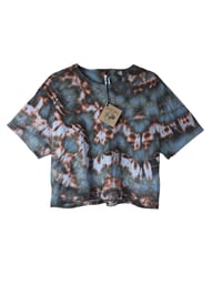 Image 2 of M Crop Tee in Ember Ice Dye