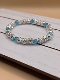 Image 1 of Ice Blue Stretch Bracelet 