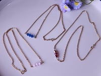 Image 4 of Stainless Steel & Swarvoski Bar Necklace