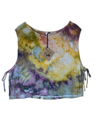 Image 2 of S 100% Cotton Woven Side-Tie Top in Appalachian Sunset Watercolor