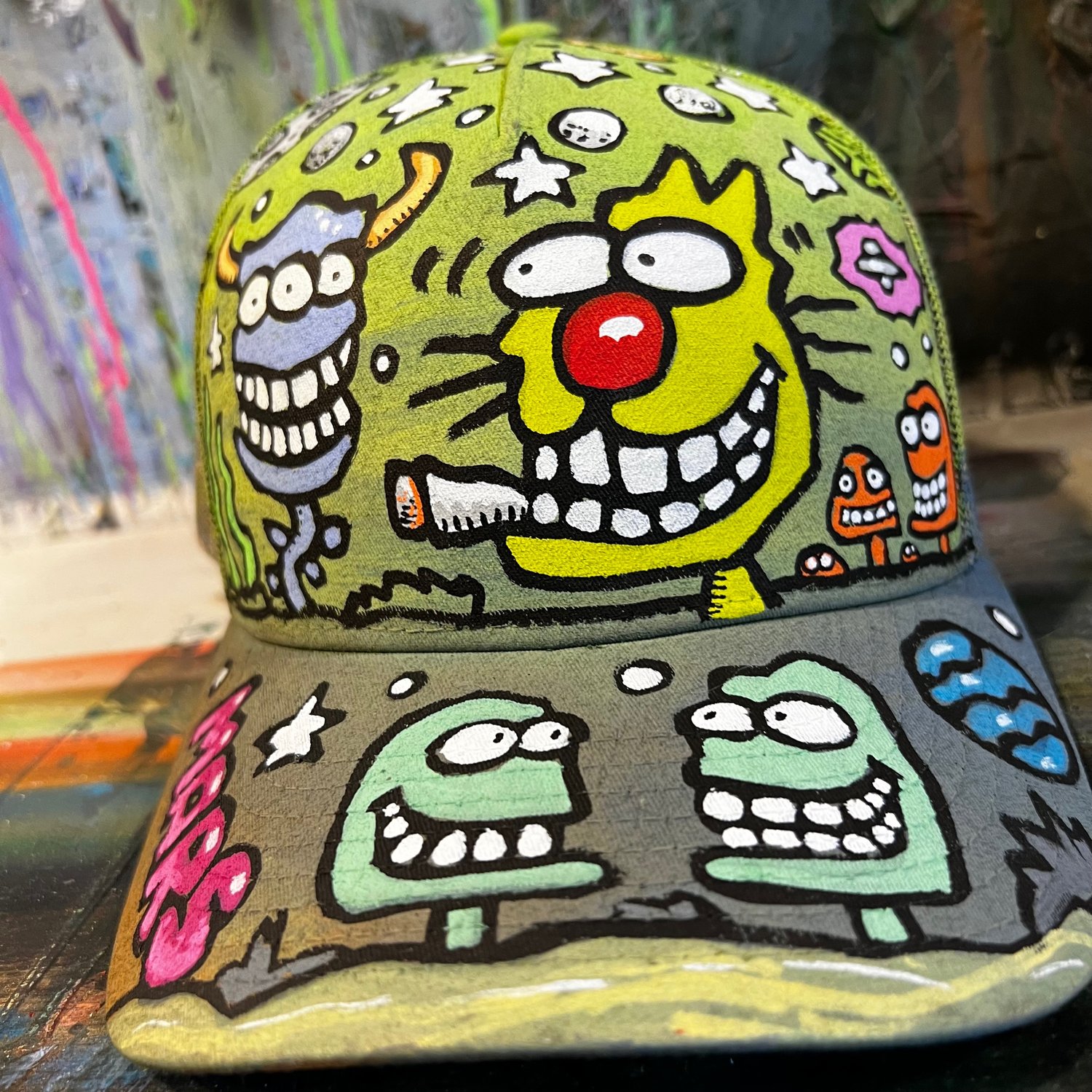 Hand painted hat 414