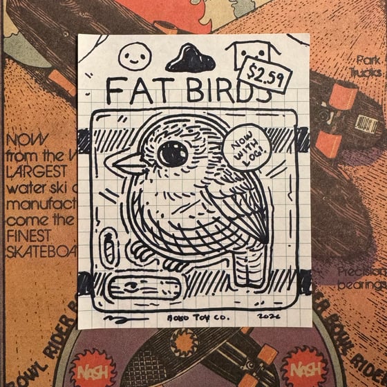 Image of Fat Bird Sharpie Sketch #259