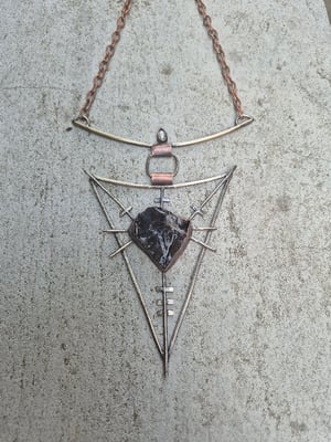 Black and white triangle necklace 