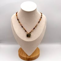 Image 2 of Green Jasper Bat Necklace
