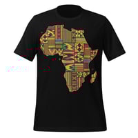 Image 1 of Cool Africa Map Kente Ghana African Lover Unisex t-shirt