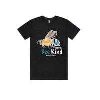 Image 1 of Adult Unisex Blue Bee Front Tee