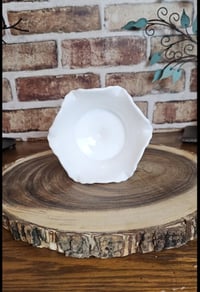 Image 3 of Vintage Fenton Milk Glass Compote