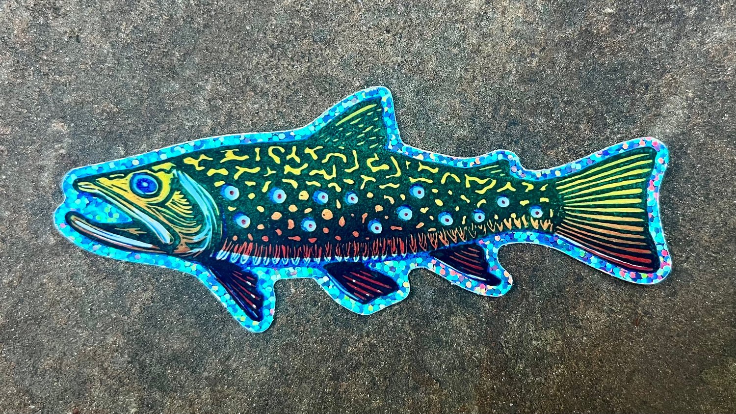 Image of Brook Trout glitter sticker