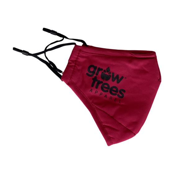 Image of Grow Trees Mask | Red Mask Black Print