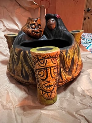 Image of Artist Proof AP04 of AP06 “I Lava You” Tiki Bowl 2018 By Tiki Diablo & Tahiti Gil