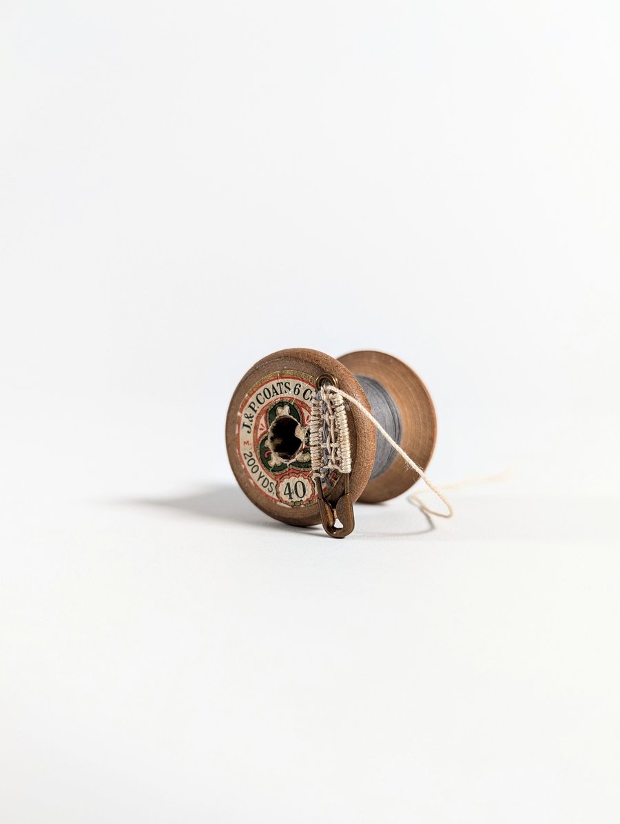 Image of Stitched Notions: Cotton reel sculpture - woven