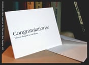 Image of "Congratulations - you've dumped a real loser" - Greeting Card+Envelope