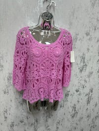 Image 5 of Pippa Crochet Bell Sleeve Top 