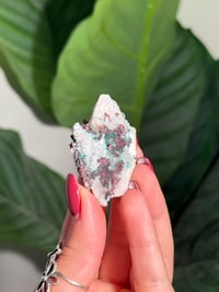 Image 1 of COPPER X MALACHITE STAINED QUARTZ -MOROCCO- E
