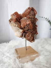 Image 2 of 1.1lb Chocolate Pagoda Calcite Crystal Specimen with Custom Stand