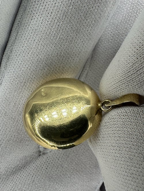 Image of 14K Gold Large Evil Eye Charm Pendant