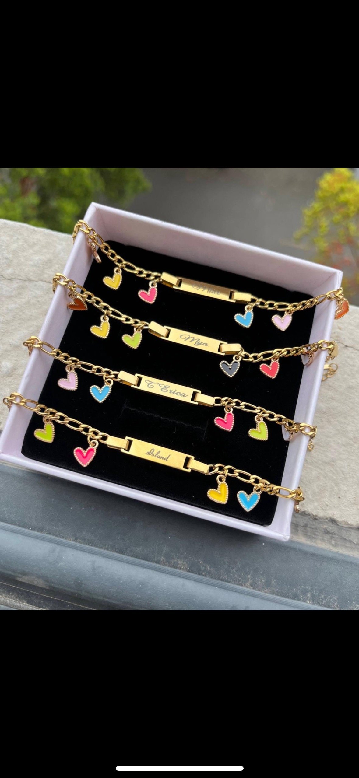 Heart kids id bracelet 