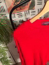 Image 3 of Red bow sleeve sweater 